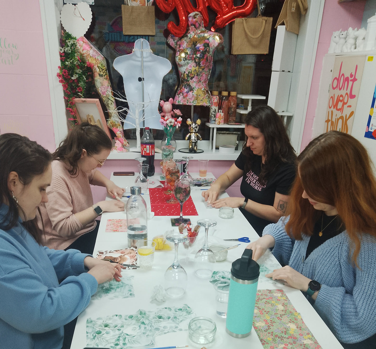 DaisyLime Creations Wine Glass Decoupage Workshop