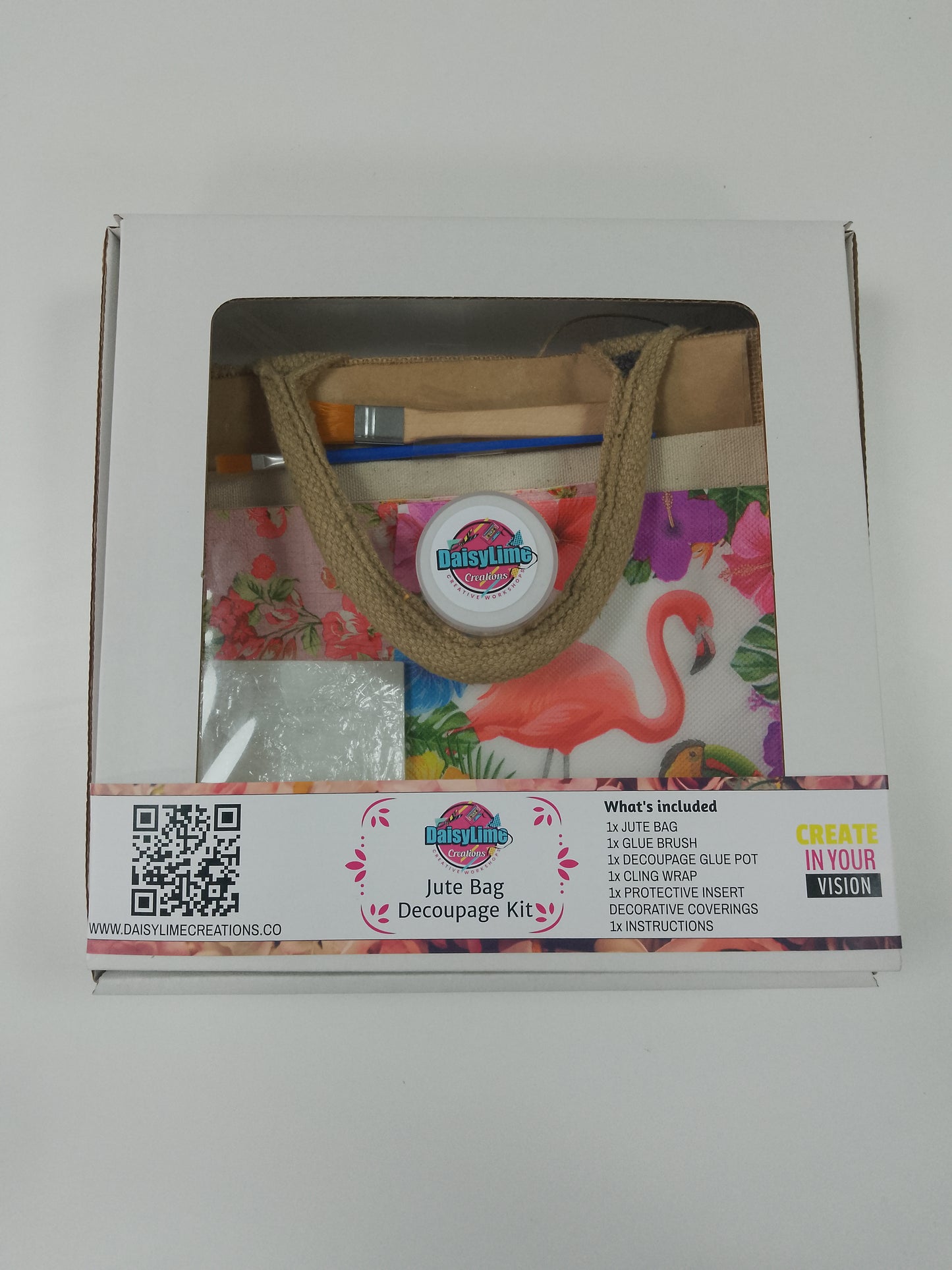 DECOUPAGE KIT - MEDIUM JUTE BAG