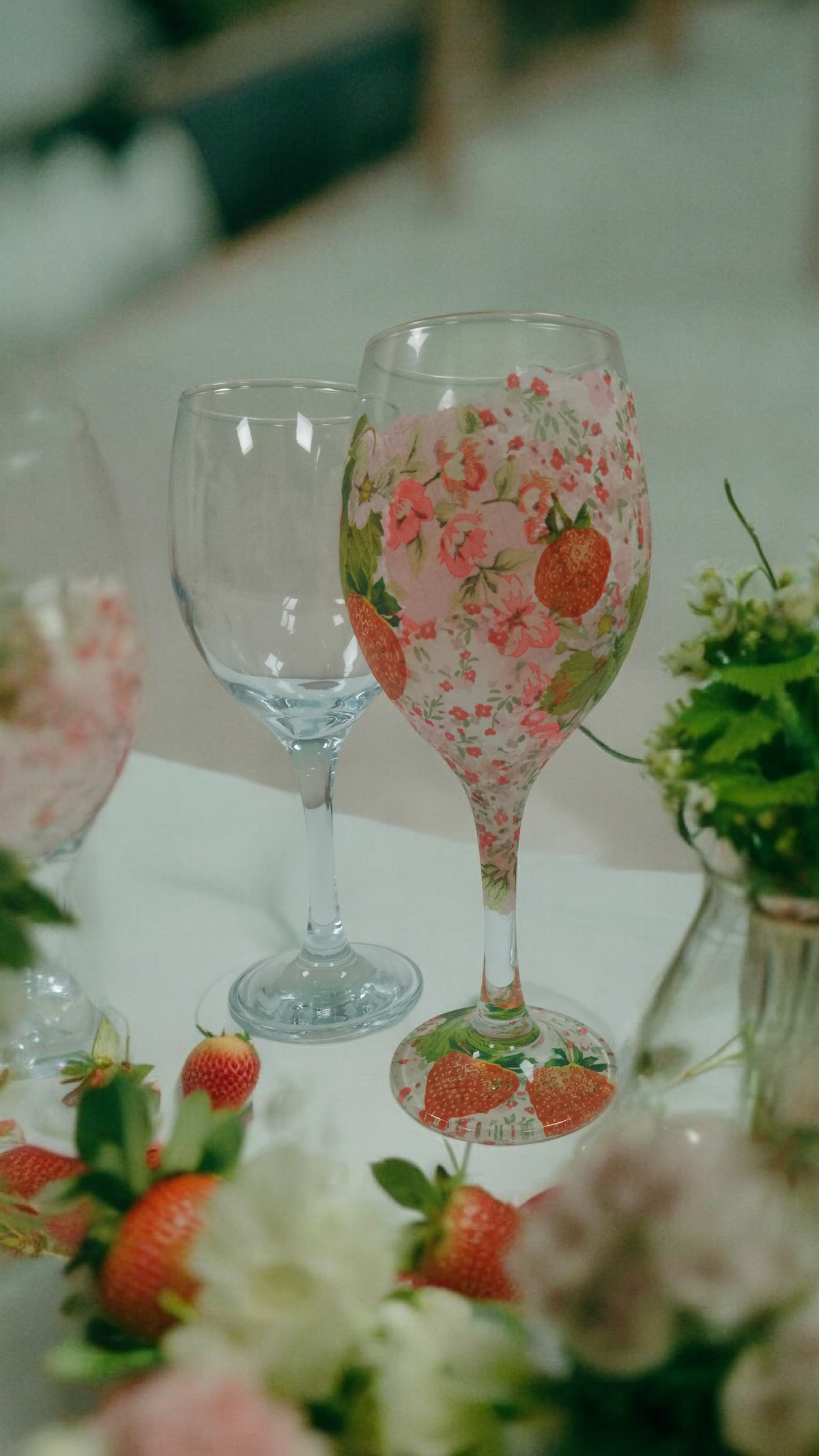 DECOUPAGE WINE GLASS - DIY KIT