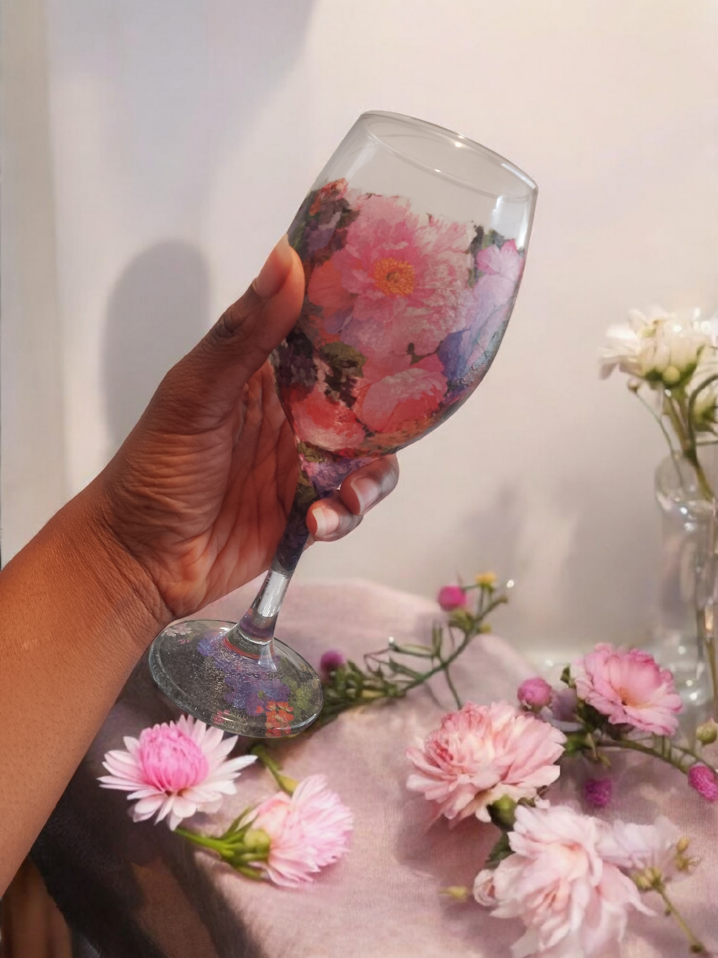 DECOUPAGE WINE GLASS