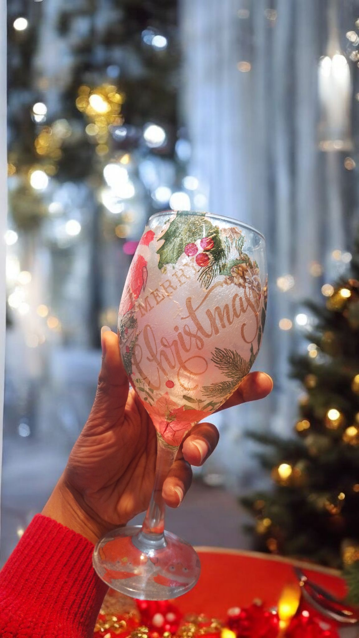 DECOUPAGE WINE GLASS - DIY KIT