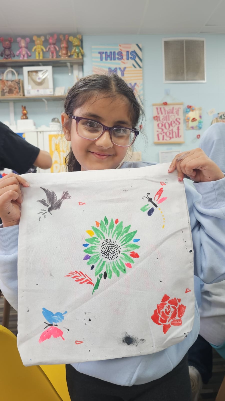 Childrens Tote Bag and Pencil Case Design Painting and Colouring
