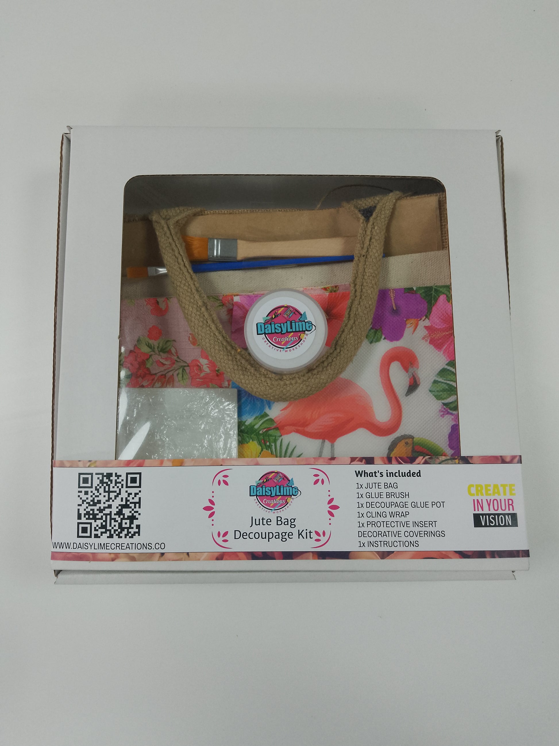 DaisyLime Creations Decoupage Jute Bag Kit