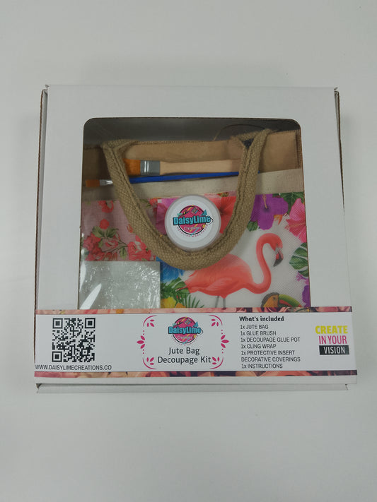 DaisyLime Creations Decoupage Jute Bag Kit