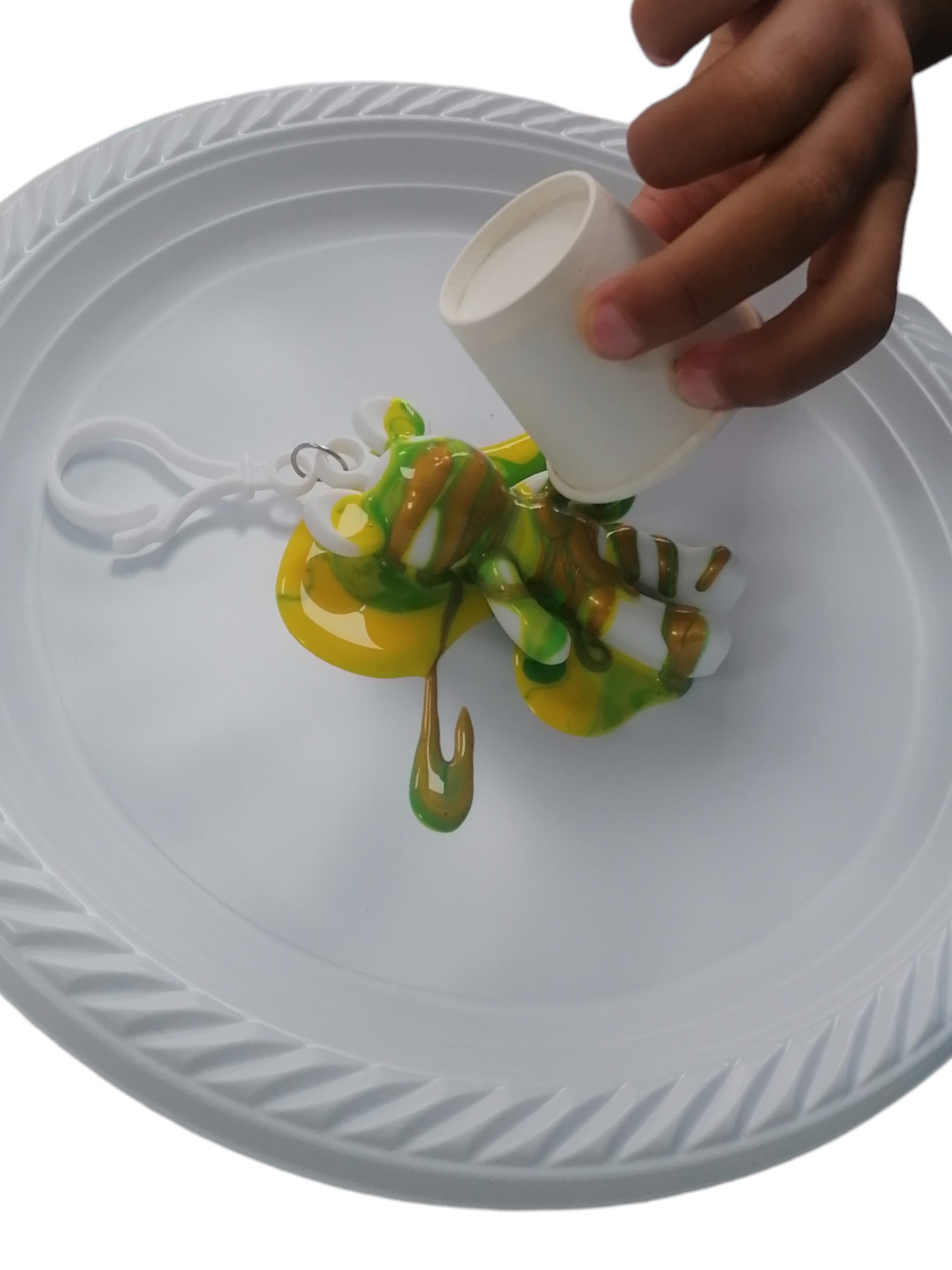 DaisyLime Creations paint pour Bear keyring 