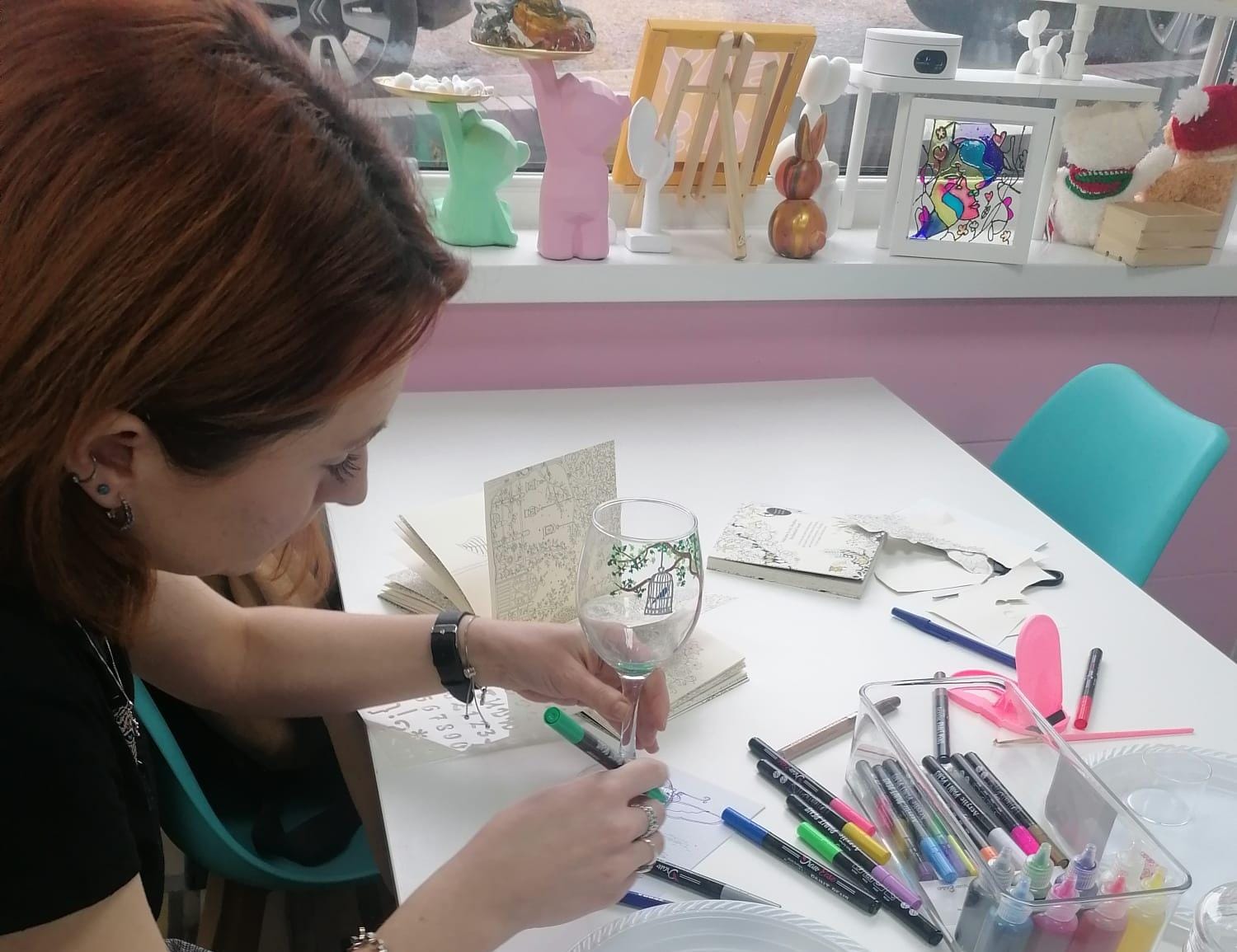 Glass Stencilling and painting