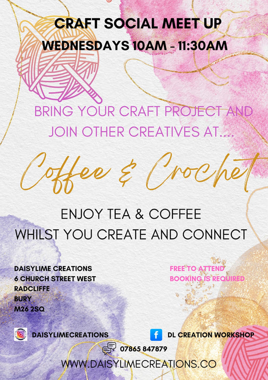 COFFEE AND CROCHET (FREE TO ATTEND)