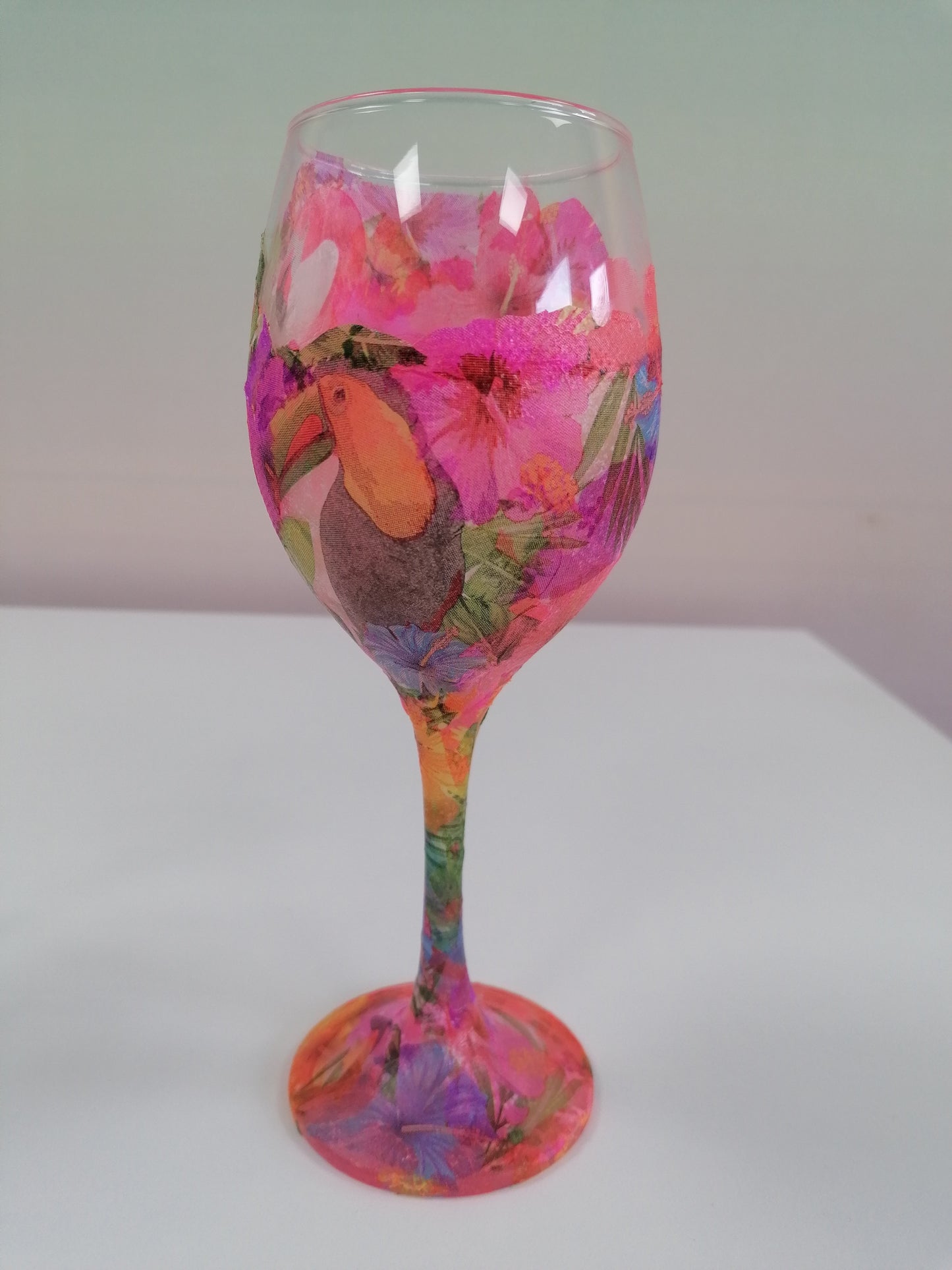 DECOUPAGE WINE GLASS
