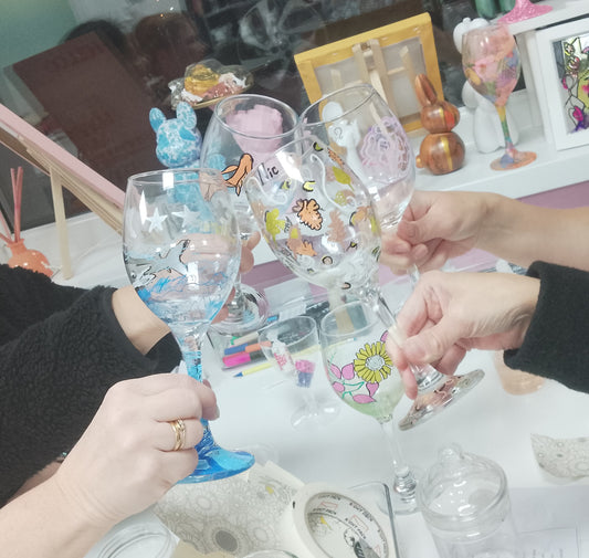 WINE GLASS PAINTING - BYOB