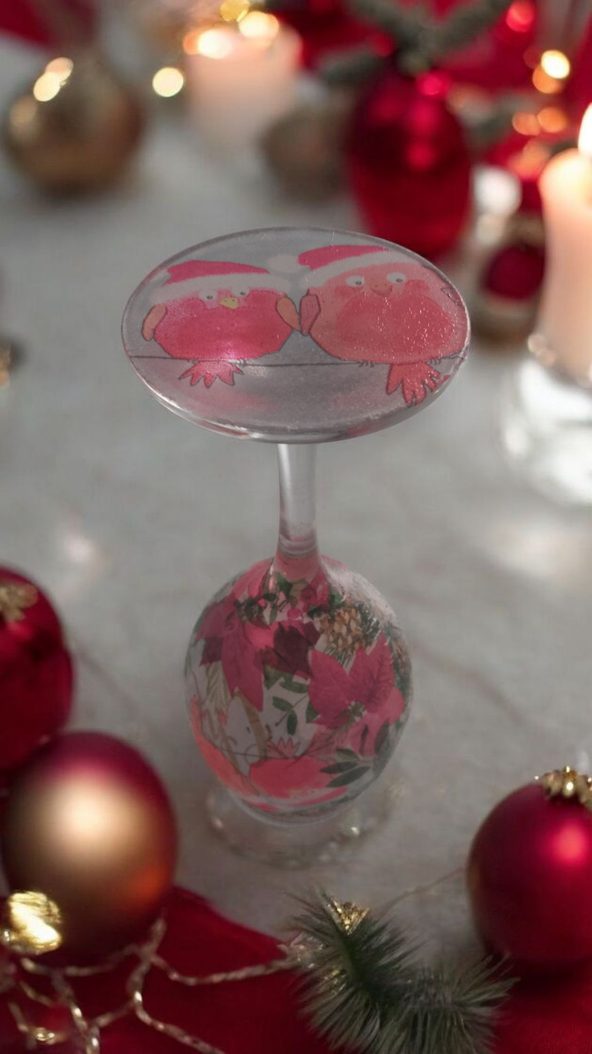 DECOUPAGE CHRISTMAS GLASS WORKSHOP