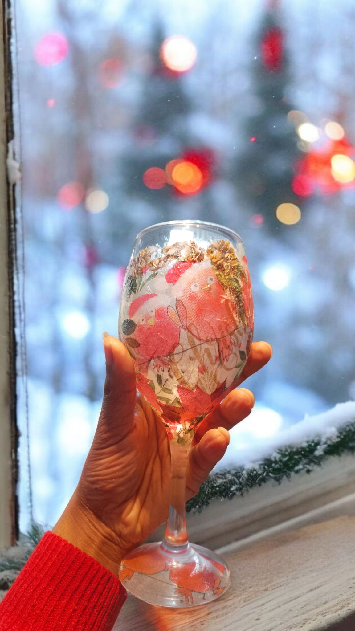 DECOUPAGE WINE GLASS - DIY KIT