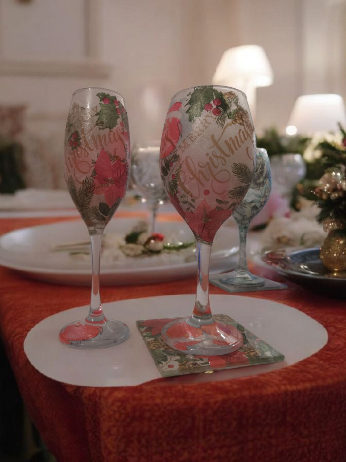 DECOUPAGE WINE GLASS - DIY KIT