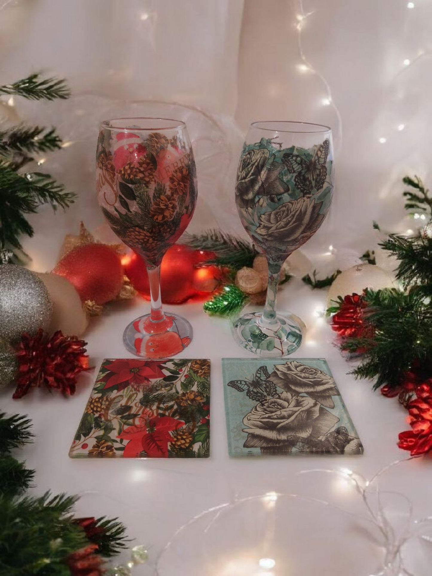 DECOUPAGE CHRISTMAS GLASS WORKSHOP