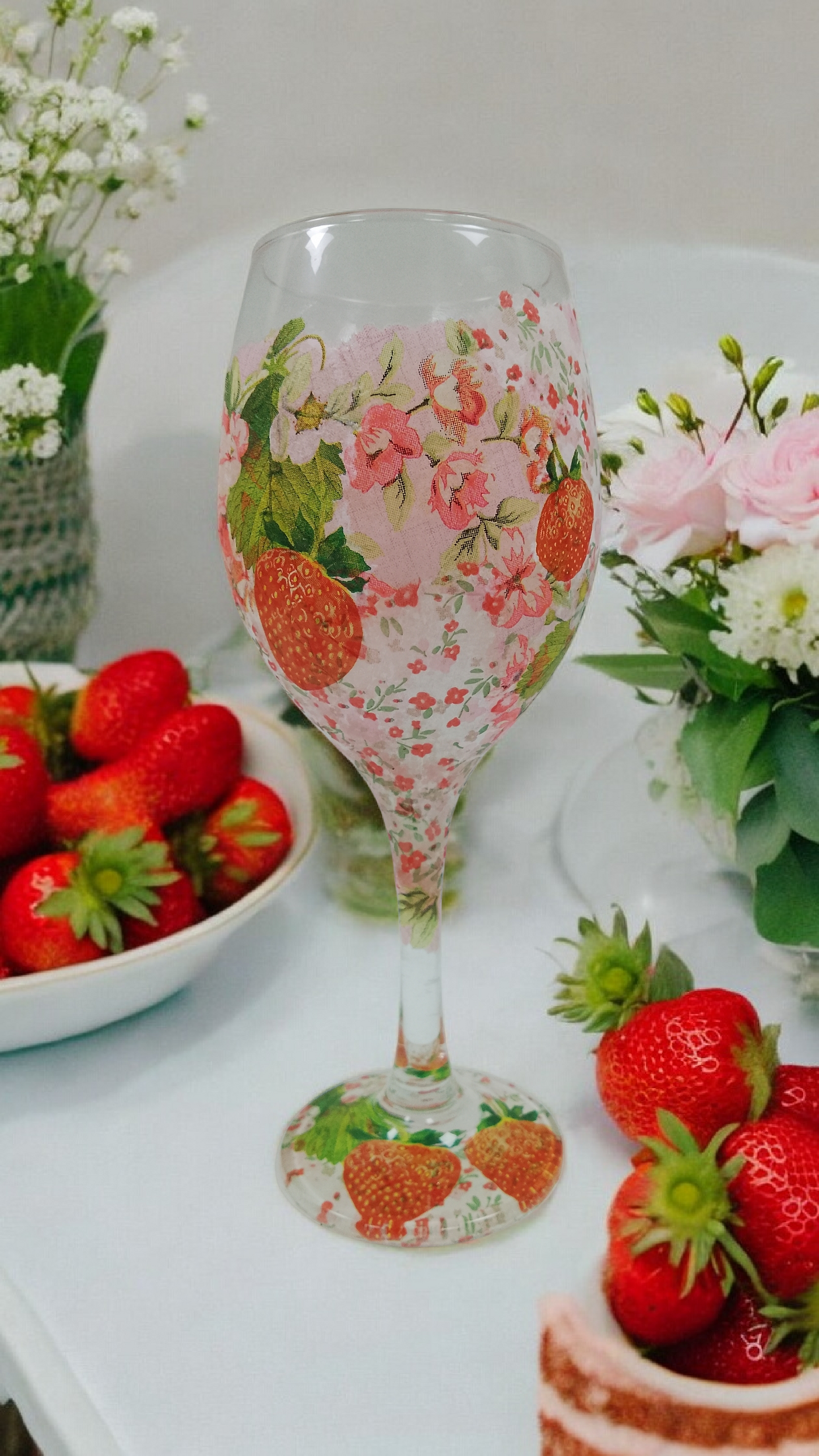 MY SWEET GALENTINE - WINE GLASS & COASTER DECOUPAGE WORKSHOP