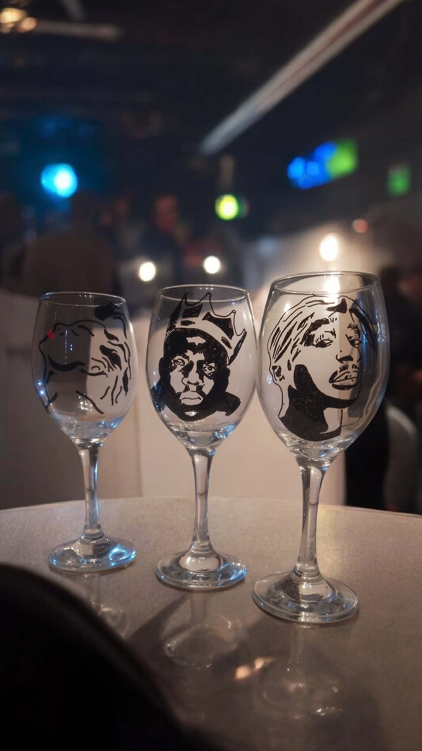WINE GLASS PAINTING WORKSHOP CELEBRITY EDITION| SIP AND PAINT BYOB –  DaisyLime Creations